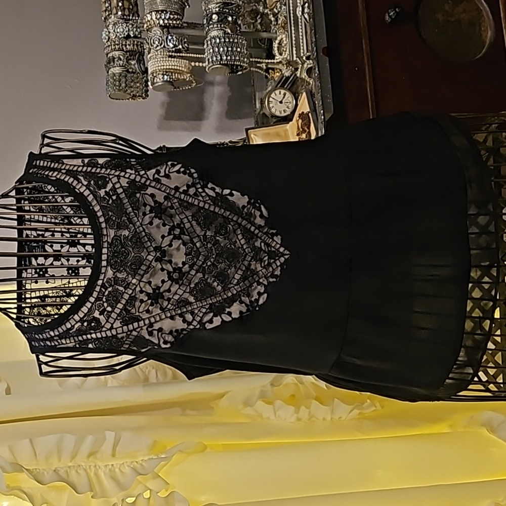 American Eagle Outfitters top, black with lace, size small